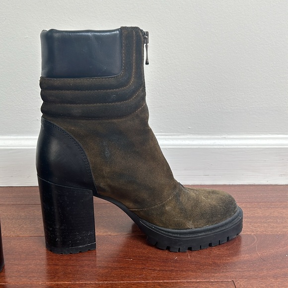 Emanuele Crasto suede zip booties | khaki - Picture 3 of 13